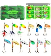 FONMANG Fishing Lure Spinners, 12pcs Spinner baits for Freshwater and Saltwater,2026 New Trout Fi...