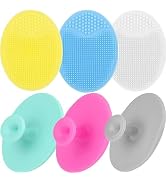 6 Pack Face Scrubber, Soft Silicone Facial Cleansing Brush Exfoliator Blackhead Acne Pore Pad Cra...