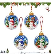 cuoct 4PCS Hanging Diamond Art Kit for Adult Christmas Tree DIY Mini Diamonds Painting Ornament K...