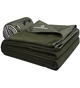 AlphaBeing Waterproof Outdoor Blanket with Merino Wool, Extra Thick Warm, Windproof, Packable Sta...