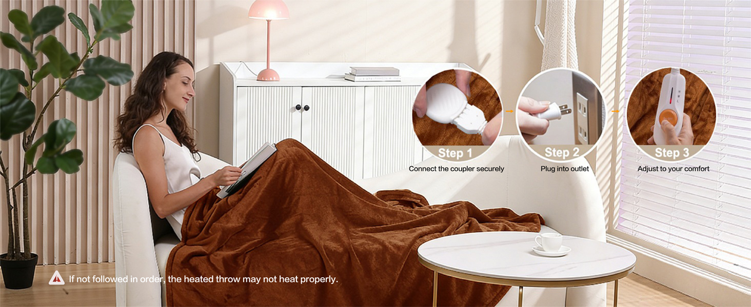 electric blanket throw heated