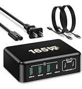 USB C Charging Station, Costyle 165W 6 Port Desktop Fast Charger Station Hub USB C PD & QC USB A ...