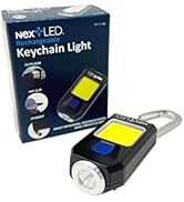 NextLED NT-6788 400-Lumen USB-C Rechargeable Keychain Flashlight, Alloy Aluminum Casing, Compact ...