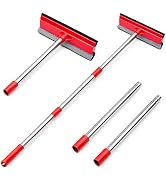 DSV Standard Window Squeegee, 2-in-1 Window Cleaner with 55" Extension Poles, Window Washing Kit,...