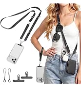 takyu Multifunctional Phone Lanyard, 3 in 1 Cell Phone Detachable Adjustable Crossbody Strap & Ne...