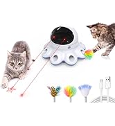 ORSDA 2-in-1 Cat Laser Toy, Automatic Cat Toys for Indoor Cats, Laser Interactive Cat Toy, 8 Hole...
