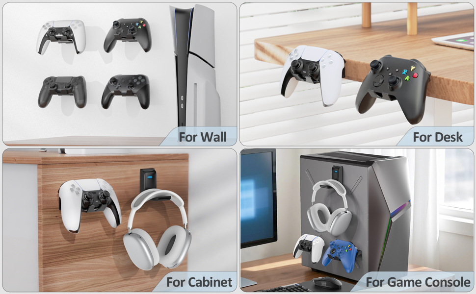 headset wall mount holder stand