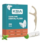 Double Line Dental Floss Picks 220 Count, Mint Flavor Double Thread Tooth Picks Flossers for Adul...