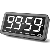 VOCOO Digital Kitchen Timer with 7.8” Extra Large Display, Magnetic LED with 3 Brightness, 4 Alar...