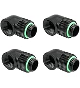 FormulaMod 90 Degree Rotary Adapter Thread G1/4'' Male to Female Extender Elbow Fitting Angled Ad...