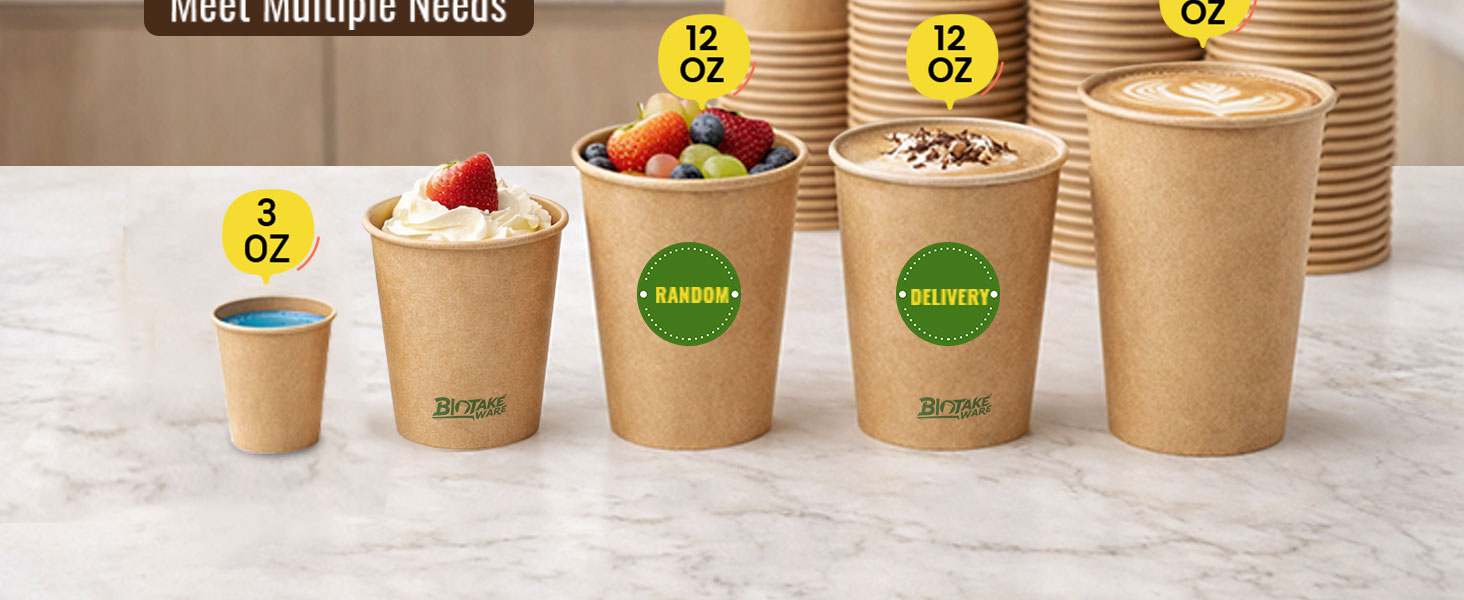 brown paper cups