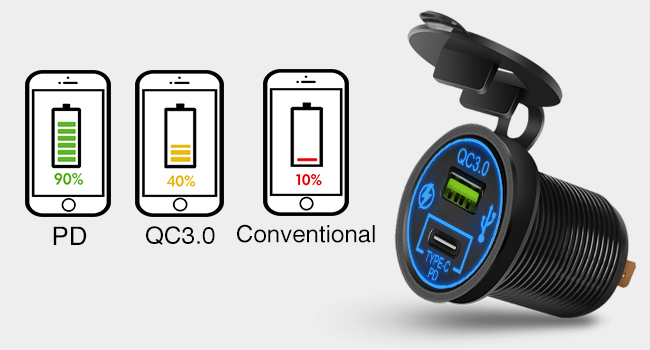 charger and cigar lighter socket