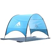 Flycoop 2026 Upgraded Beach Umbrella Canopy with UPF 50+ UV Protection – Portable Beach Tent for ...