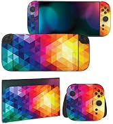 PlayVital Full Set Protective Skins for Nintendo Switch 2 Console & Joycon, Customized Vinyl Deca...
