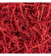 Sukh Red Crinkle Cut Paper - Reusable Paper Shred Filler Easter as Confetti Paper Stuffing Basket...