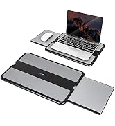 EHO Laptop Lap Pad - Laptop Stand Pad w Retractable Mouse Pad Tray, Anti-Slip Heat Shield Tablet ...