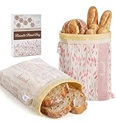 2 Pack Beeswax Sourdough Bread Bags, Large capacity 13x17'' for Homemade, Reusable Organic Beeswa...
