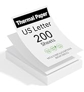 HPRT Thermal Printer Paper, 200 sheets of US Letter 8.5 x 11 Inch Thermal Paper for Thermal Print...