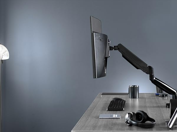 Pneumatic Arm Ultrawide Monitor Desk Mount