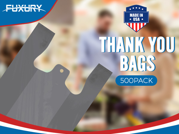 grey thank you bag