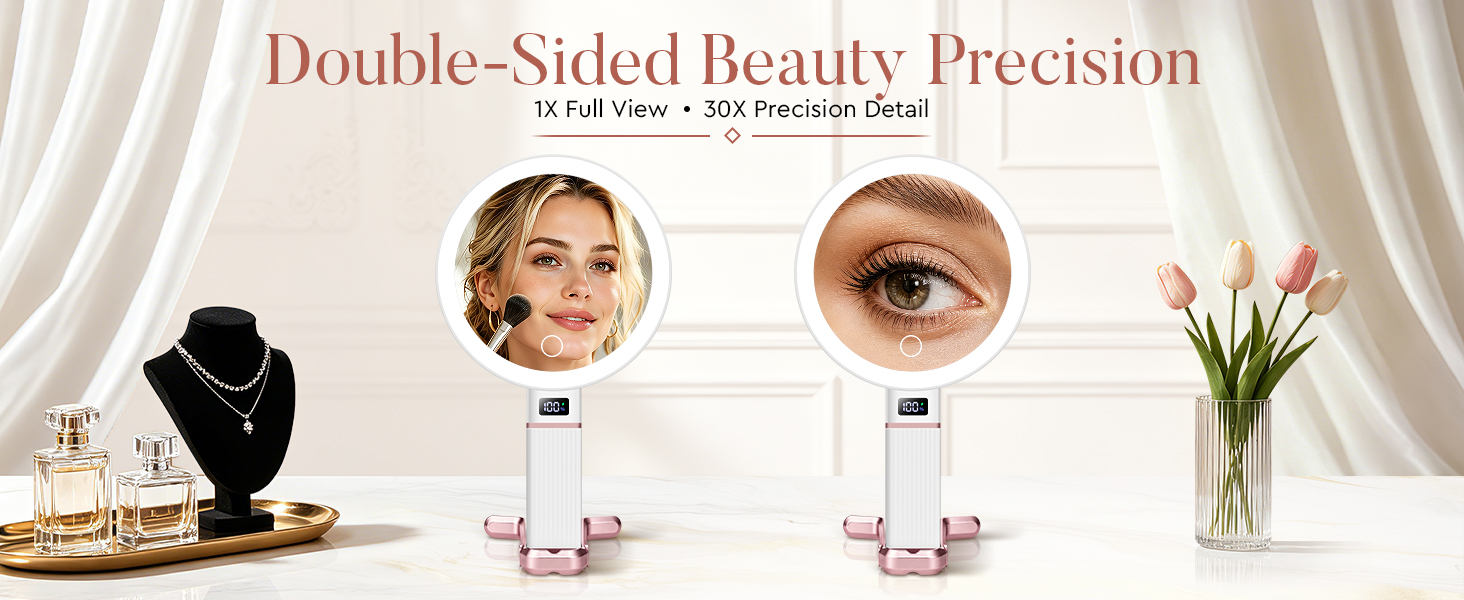 small lighted magnifying mirror