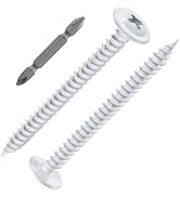 Wensilon(100 pcs)#8×2" Phillips Truss Head Wood Screws White Iron Quick Metal Self Tapping