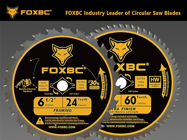 FOXBC 6 1 2 inch Circular Saw Blade