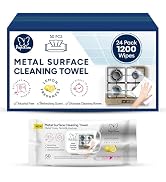 PAPILION Metal Surface Cleaning Wipes – 12 Pack x 50 Sheets | Ideal for Stainless Steel, Chrome &...