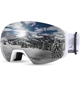 FEISEDY Magnetic Ski Goggles for Men Women Youth Frameless Snow Goggles 100% UV Protection Snowbo...