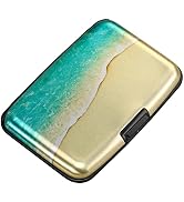 ELFISH Mini RFID Aluminum Wallet Credit Cards Holder Business Card Case Metal ID Case for Men Wom...