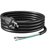 FIRMERST 12 Gauge 20 Amp SJTOW Replacement Power Cord Oil Resistant 10 Feet, NEMA 5-20P to Roj 3 ...