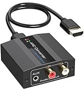 XPTSFDU HDMI ARC Adapter 4K60Hz HDMI ARC Audio Extractor with 3.5mm and L R Stereo Audio for HDTV...