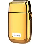 KEMEI Electric Razors for Men, Professional Cordless All Metal Electric Razor, Lithium Titanium R...