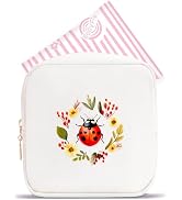 BJDAMAI Ladybugs Mini Makeup Bag, Ladybugs Gift For Women Girls, Cute Portable Zipper Pouch Cosme...