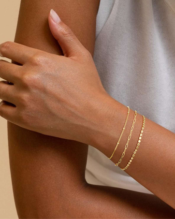 gold dainty bracelet