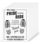 Ickimee 50Pcs Paper Floor Mats for Cars, Disposable White Automotive Floor Mats Kraft Paper, Wate...