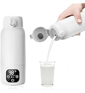 Portable Bottle Warmer for Travel - 3-Min Fast Heating for Breast Milk, Formula & Water, 17oz Lar...