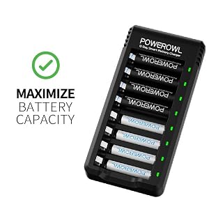 Rechargeable AAA Batteries with Charger