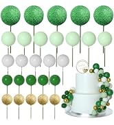 ASTARON 50 Pcs Ball Cake Topper Sticks Mini Balloons for Cake Decorating Supplies Foam Balls Cake...