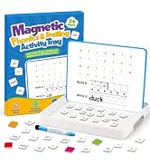 Aizweb Phonics Magnetic Letter Tiles Set with Tray & Dry Erase Board | All-in-one Magnetic Phonic...