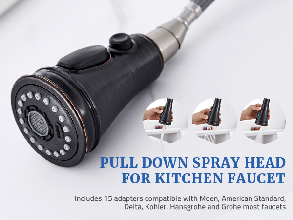 Pull Down Kitchen Faucet Head Replacement