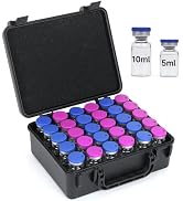 LengKe 10ML Peptide Case for Fridge – 30 Slot Peptide Travel Case, Fits 5ml, 10ml Vials Storage C...