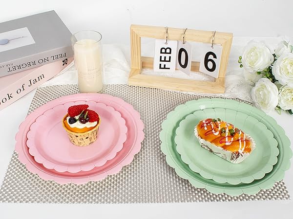 7 9 inch dessert dinner disposable paper plates red yellow green white black pink blue