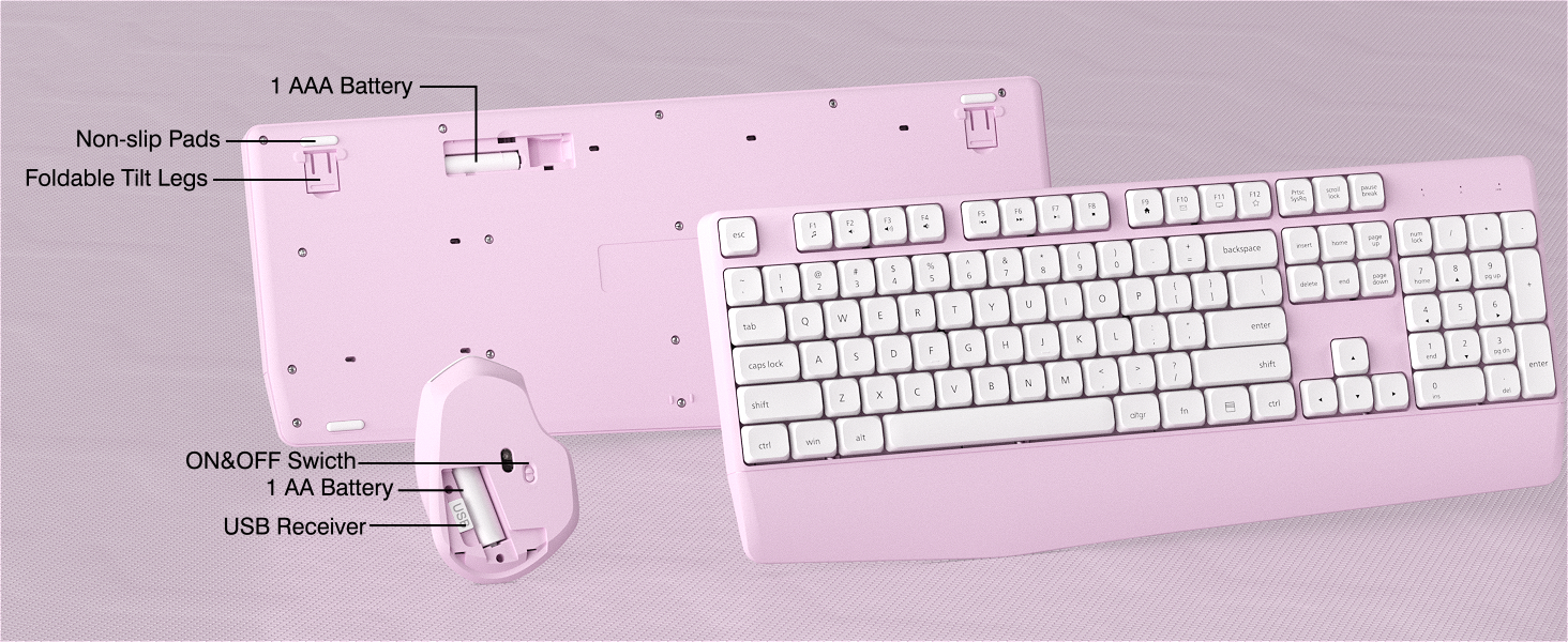 purple wireless keyboard