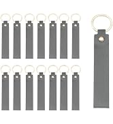MECCANIXITY PU Leather Keychain Blanks Bulk Laser Engraving Keychain Leather Key Fob Kit with Key...