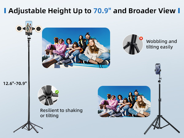 tripod for iphone with light