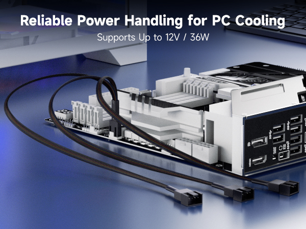 3 Way 4 Pin PWM Fan Splitter Cable