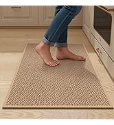 StepAura Kitchen Mats for Floor - Kitchen Rugs Non Slip Washable 20"x32", Beige