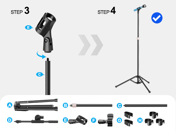 Microphone Stand Installation Steps