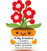 Agantree art Grandma Gifts for Grandma Birthday from Granddaughter Grandson – I Love You Crochet ...